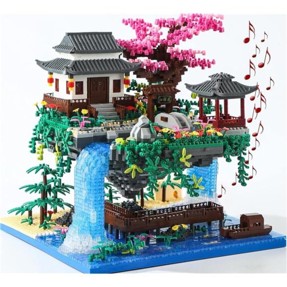 Cherry Blossom Tree Building Set with Gift Box, Cherry Blossom Tree House